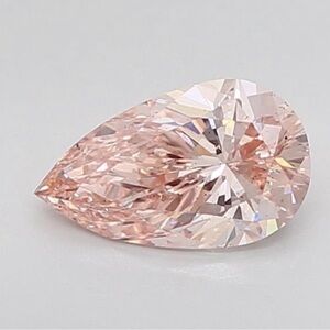 1.29 carats, Fancy Intense Pink Pear Brilliant cut lab diamond